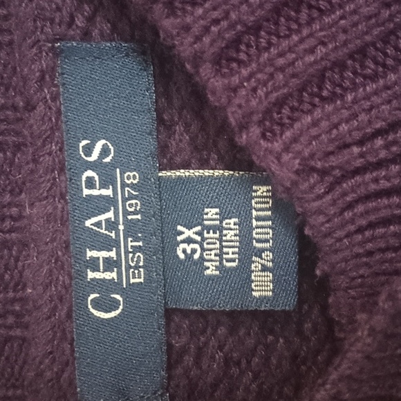 Chaps Quarter Sleeve Cardigan Size 3x - Picture 2 of 6